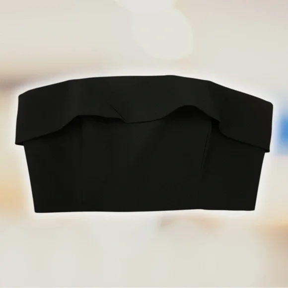 Meshki Astoria Black Strapless Crop Top - Size S - Picture 4 of 6